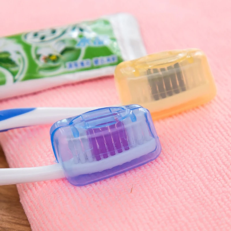 5 unids/set portátil cepillo de dientes cubierta de casco de viaje de plástico al aire libre Camping titular de cepillo de cabeza de cepillo de dientes limpiador de protección de