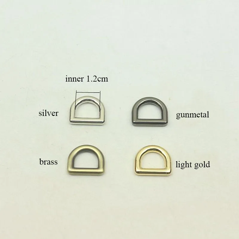 50pcs 12mm Diecast O D Ring Metal Dee Buckles Backpack Strap Belt Dog Pet Collar Webbing Clasp DIY Leather Craft Bag Accessories