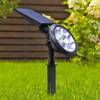 

9 LED Waterproof Solar Spotlight Lamp Solar Power Waterproof Wall Landscape Ground Easy Installation for Yard Lawn Garden