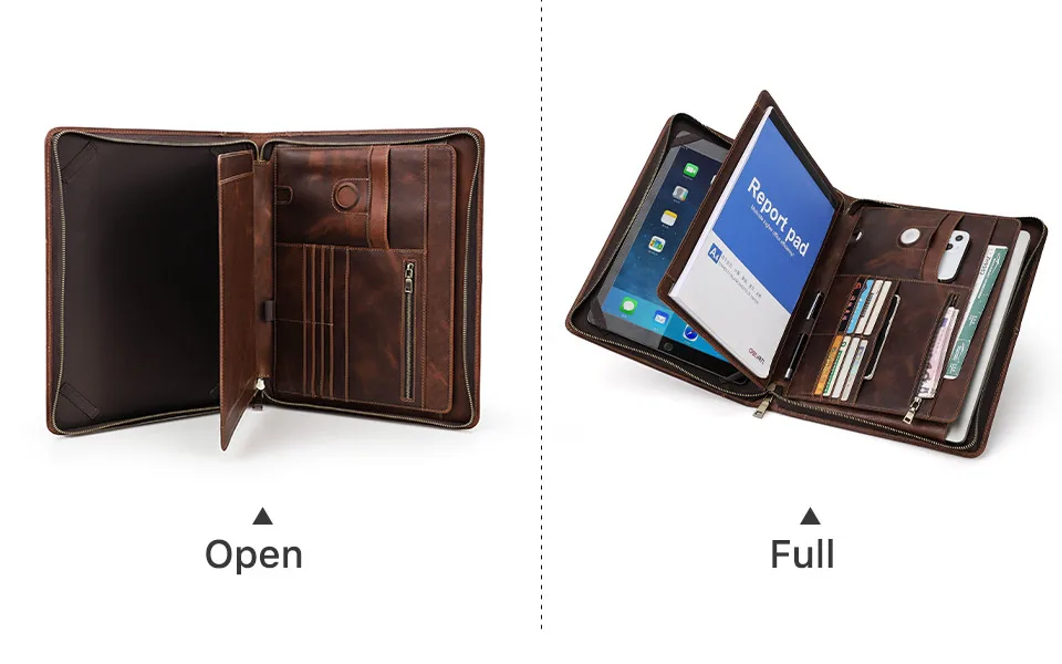 Carteira de couro para iPad, Bolsa para