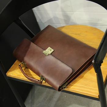 

Xiao.p Men Vintage High Quality Pu Leather Clutch Envelope Handbag Casual Purse Bag Simple Casual Single Shoulder Messenger Bag