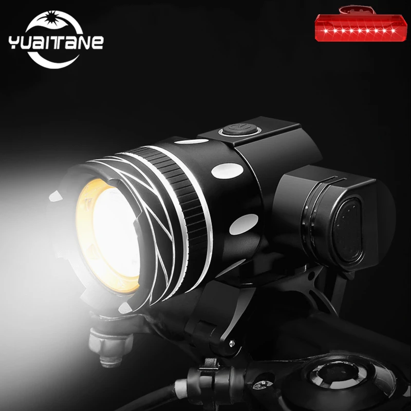 Upgrade LED Bicycle Light T6 3modes Bike Light USB Cycling Light IPX6 Waterproof Bike accessories Built-in 2400mah Battery