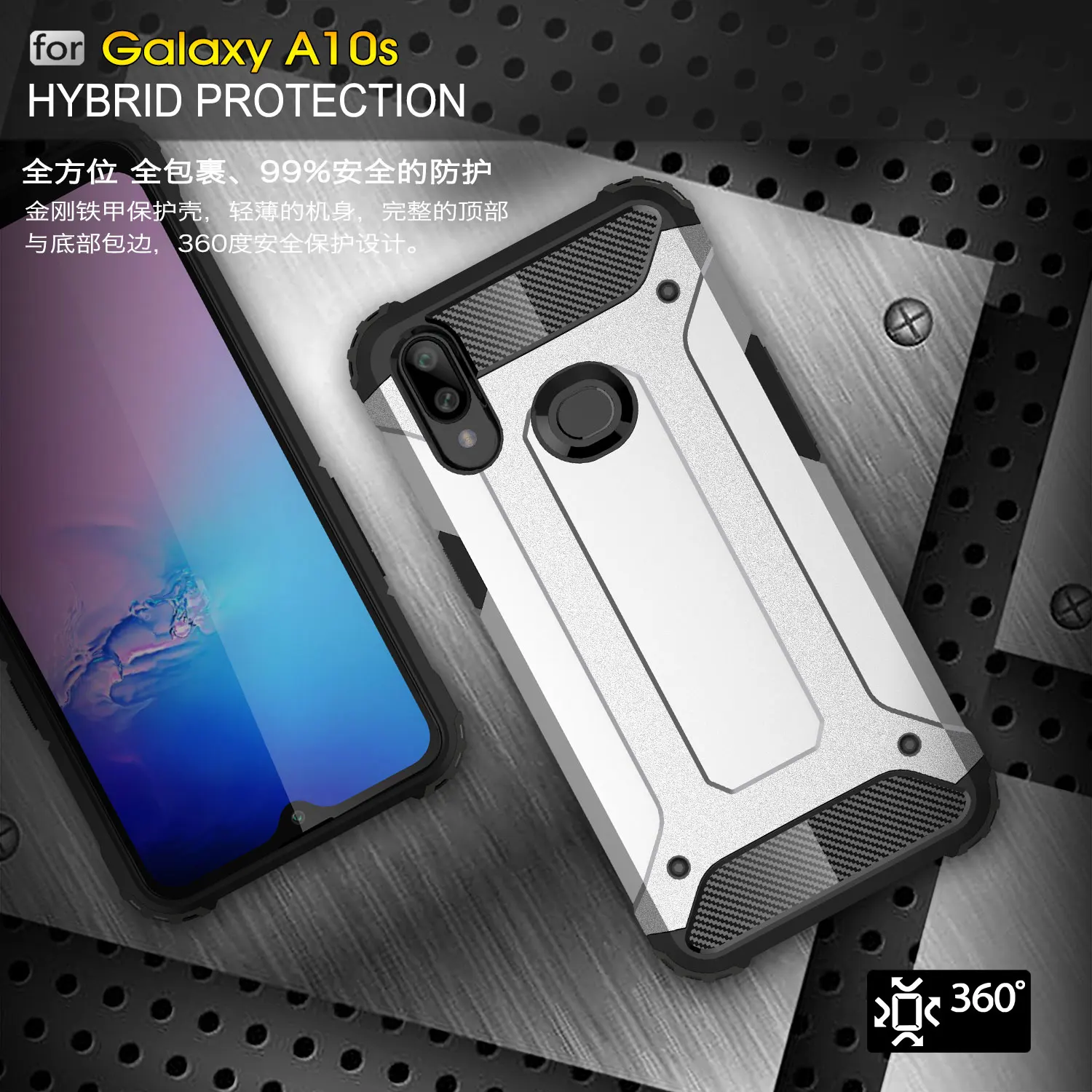 Для Coque samsung Galaxy A10s Чехол Тяжелая Броня тонкая Жесткая Резиновая прочная крышка силиконовые чехлы для телефонов samsung A10s A10 s A107F/DS