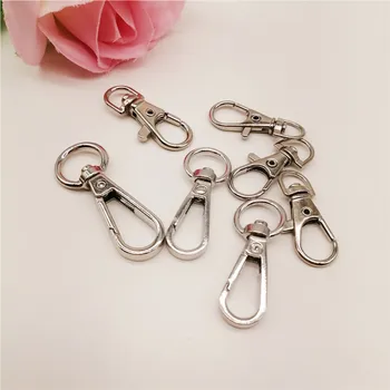 

50pcs/lot Swivel Lobster Clasp Jewelry Findings Keychain Alloy Metal Clasps Hooks DIY Jewelry Making Handbag Straps Accessories