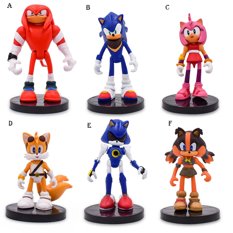 6 стилей Аниме звуковые хвосты Amy Rose Knuckles Shadow ПВХ экшн кукольная фигурка игрушка Рождественский подарок для детей 7