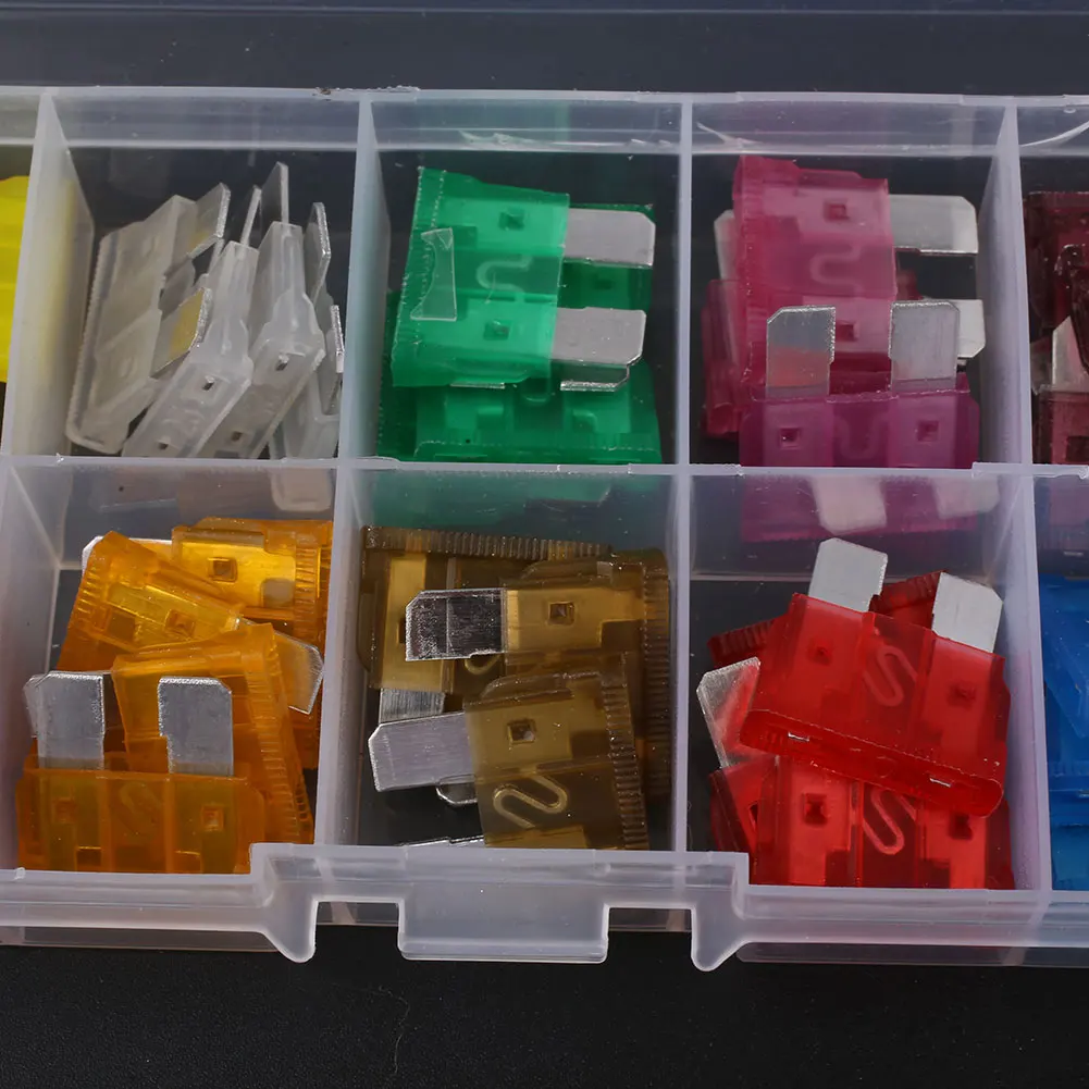 Medium Fuse Assortment Blade Fuse Kit Circuit Protector Multicolor Blade Fuse for Car Accessories