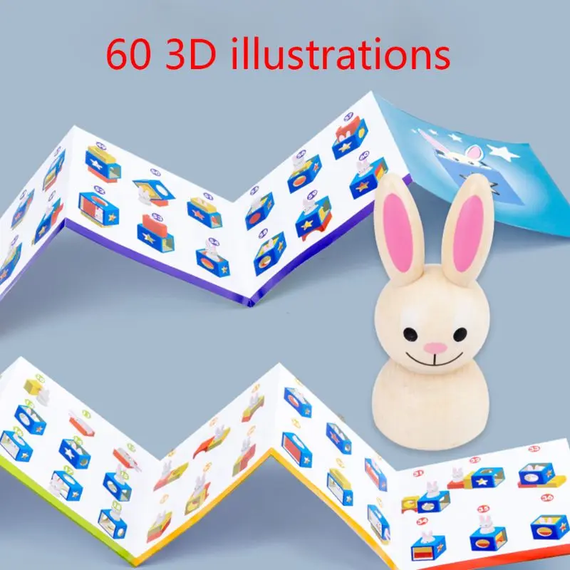 Children's Bunny Magic Box Wooden Puzzle Parent-child Interactive Table Toys