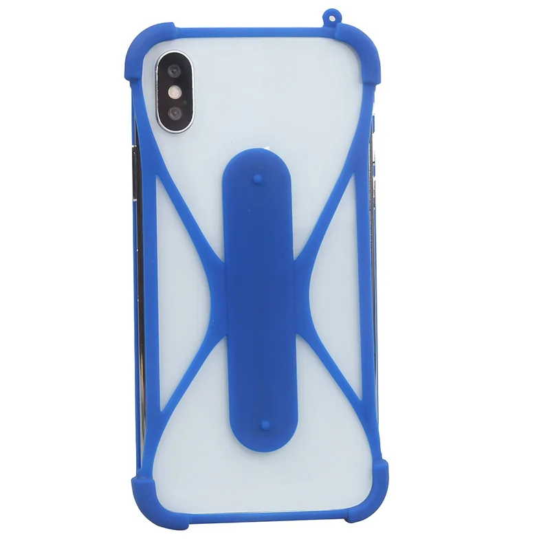 Силиконовый Чехол Для Doogee S60, универсальный силиконовый чехол-бампер для мобильного телефона, чехол-Держатель Для Doogee BL5000 - Цвет: Синий