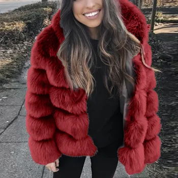 

11 Colors Winter's Female Coats Warm Thick Outerwear Jacket Women Faux Mink Winter Jackets New Faux Fur Jacket chaquetas mujer