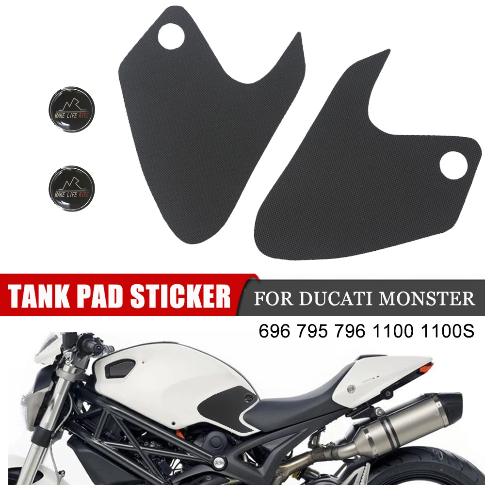 

For DUCATI For MONSTER 696 795 796 1100 1100S Motorcycle PVC Sticker Anti Slip Fuel Tank Pad Side Gas Knee Grip Traction Decals