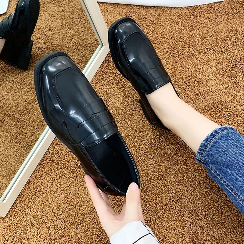 

Nurse Shoes Autumn Dress Flats Women Oxfords Women's All-Match Casual Female Sneakers Modis Square Toe Shallow Mouth British