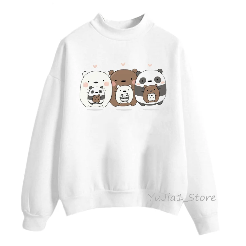 Зимняя одежда для женщин Kawaii, толстовка с медведем, забавный рисунок панды, худи, женские толстовки, милый спортивный костюм