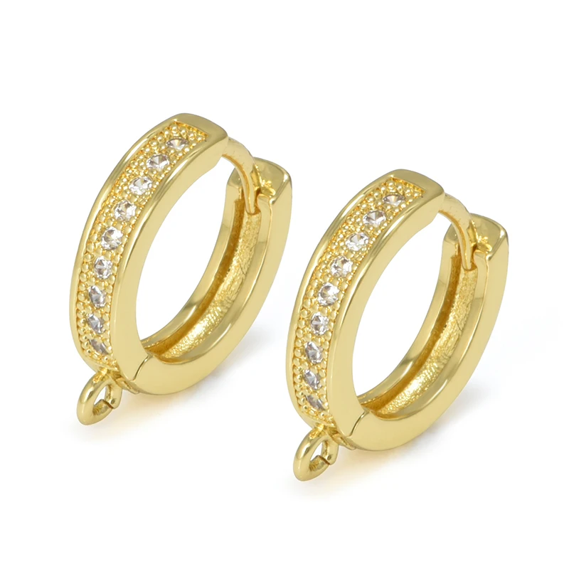 Gold Hoop Earring Hooks for DIY Handmade Jewelry and Accessories Wholesale