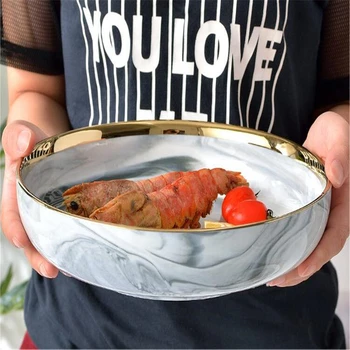 

Kitchen Chic Phnom Penh Marble Dishes Home Celebrity Creative Dishes Rice Eishes Eating Bowls Tableware Soup Bowl Tableware Set
