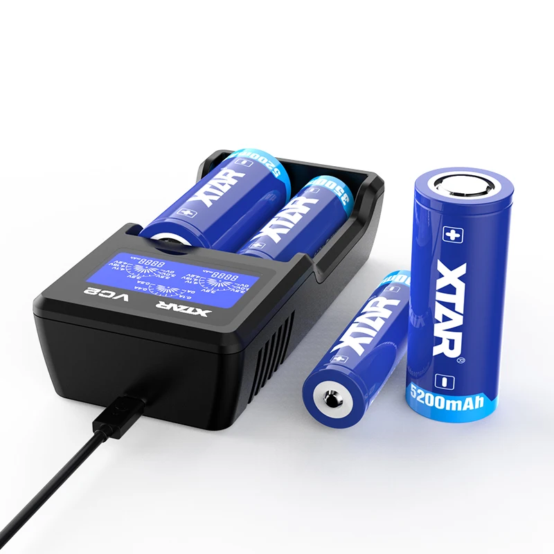 XTAR VC2 Батарея Зарядное устройство Тесты Ёмкость USB с ЖК дисплей Дисплей зарядки
