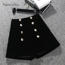 #Special Offers Golden Velvet Shorts Women 2019 Fall Winter New Korean Version High Waist Slimming Joker Buckle Wide Leg Casual Boots Shorts #Special Offers Golden Velvet Shorts Women 2019 Fall Winter New Korean Version High Waist Slimming Joker Buckle Wide Leg Casual Boots Shorts