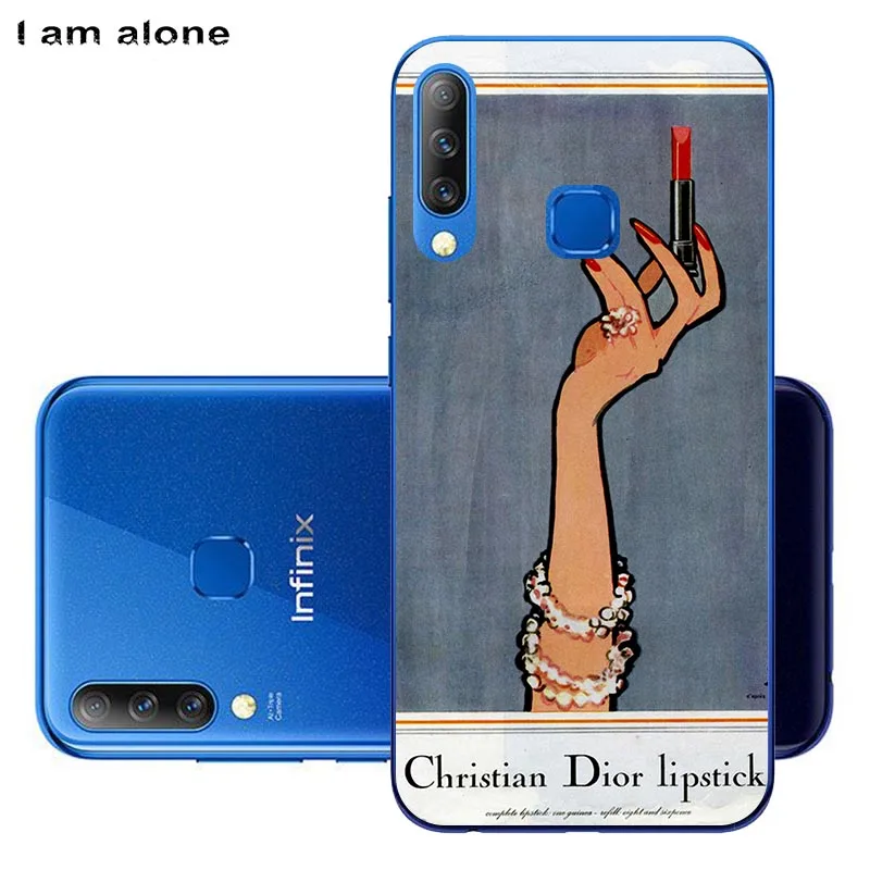 Soft TPU E19 Чехлы для телефонов I am alone для Infinix Hot S4 X626 6,2 дюймов мягкие сумки из ТПУ с милым рисунком для Infinix Hot S4 X626 - Цвет: Soft TPU E19