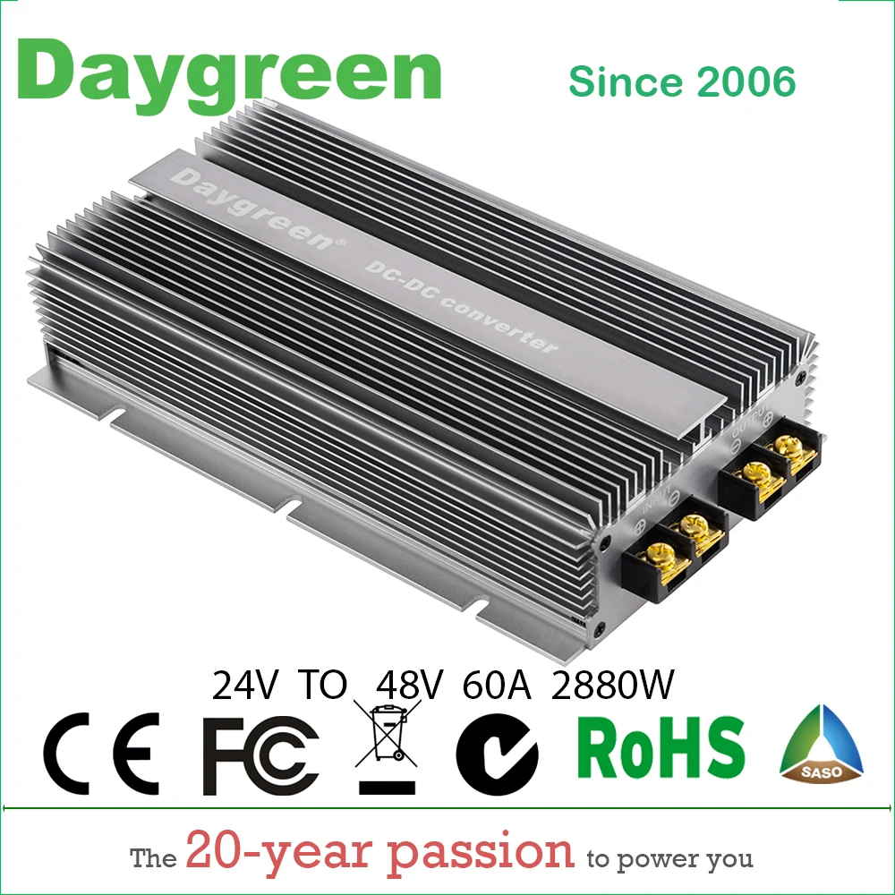 Повышающий преобразователь постоянного тока 24 В до 48 60 А 2880 Вт Daygreen сертификация