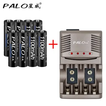 

C819 LED Smart Battery Charger For Ni-Cd Ni-Mh AA AAA Rechargeable Batteries With 8pcs 1100mah AAA Battery For Toy Cars EU US