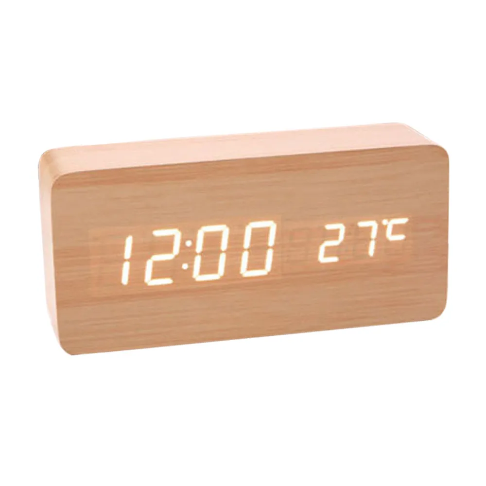 Temperature Sounds Control Led Electronic Desktop Digital Alarm Clock Digital Thermometer Alarm Clock Home Decoration Clock