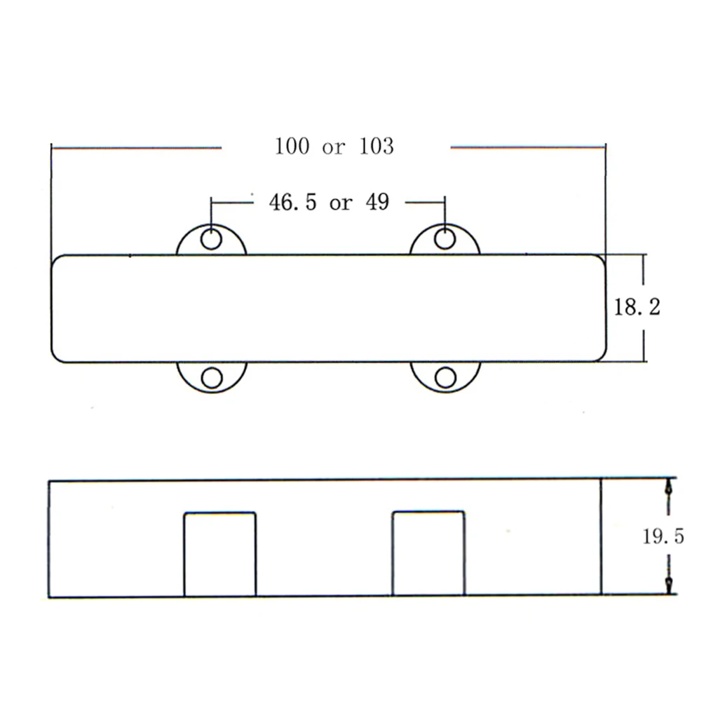 2PCS Pickup Cover 5 String Sealed For Jazz JB Bass Guitar Accessories Black Hot