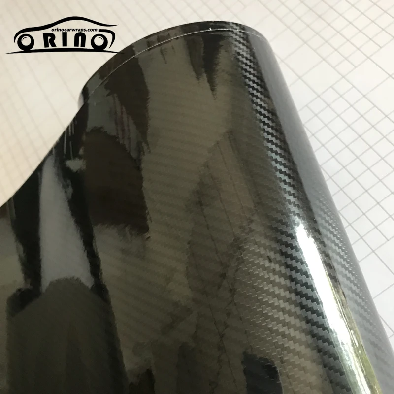 5D Black Carbon Fiber Vinyl Wrap-2