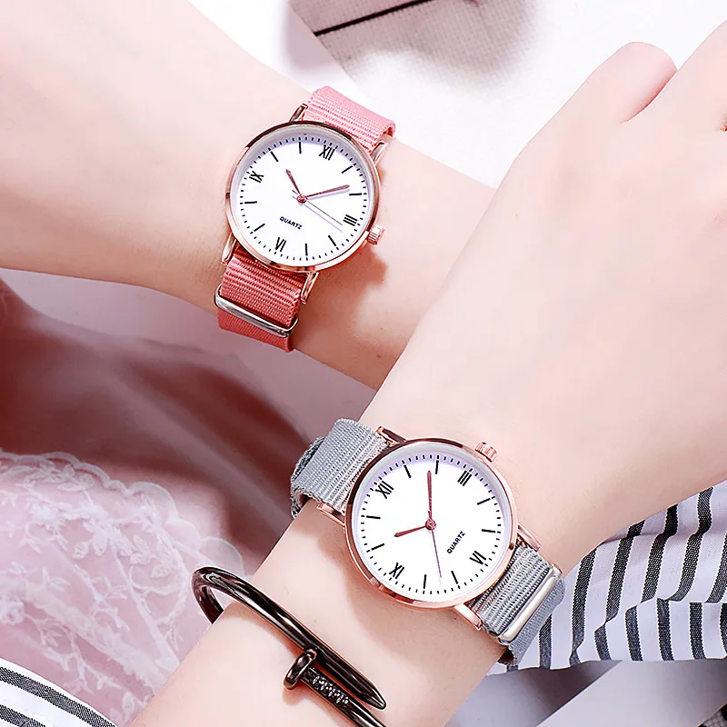 

Simple Watch Women Roman Numeral Accurate Scale Female Watch Fashion Sport Glorious Canvas Quartz Ladies' Watch Relojes De Mujer