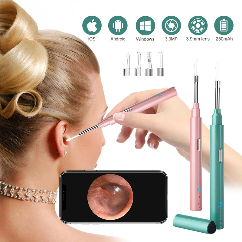 

3.9MM Wireless Intelligent Visual Ear Stick Ear Picker HD 2.0MP Waterproof Endoscope Camera Otoscope Borescope For IOS Android