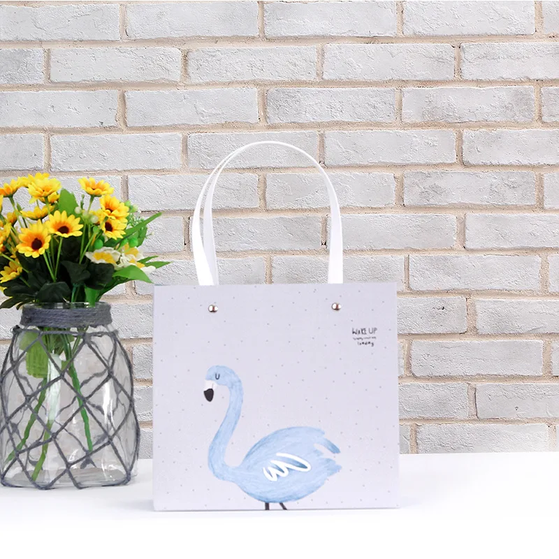 Manufacturers Direct Selling New Style Cartoon Printed Cowhide Gift Bag Clothing Paper Shopping Bag Tote Bag Customizable