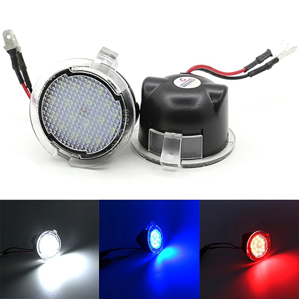 2Pcs Led Pozzanghera Luce Led Specchietto Retrovisore Luce Per Ford Explorer Mondeo Fusion Edge Everest F-150 Gamma Ford Led Emblem Light