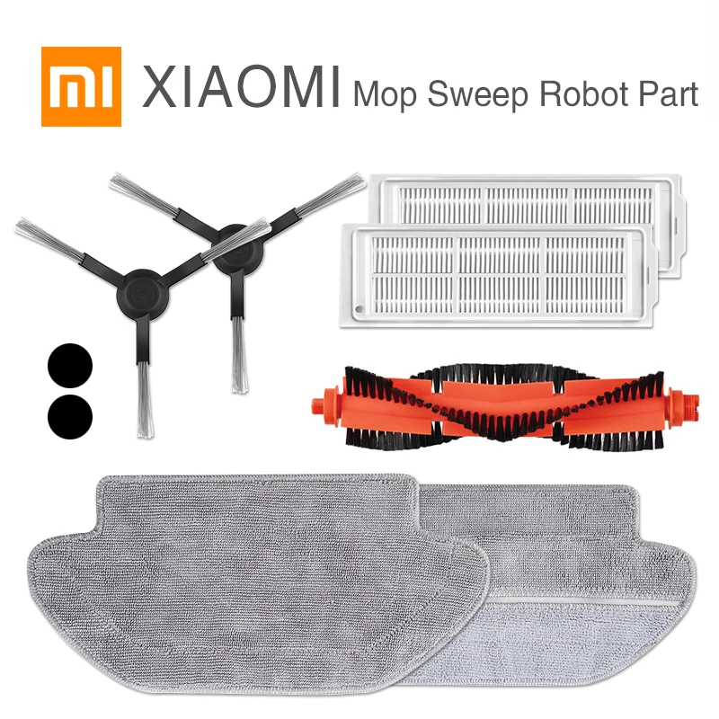 

Xiaomi MIJIA limpiador de barrido Robot aspirador STYJ02YM Original Paquete de piezas de repuesto Kits rodillo lateral HEPA filtro cepillo principal mopa