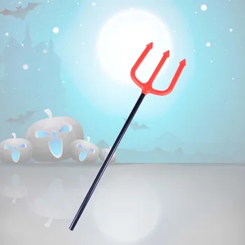 

Pitchfork Plastic Cattle Fork Weapon Toy Halloween Costume Accessory Party Decoration (Red)