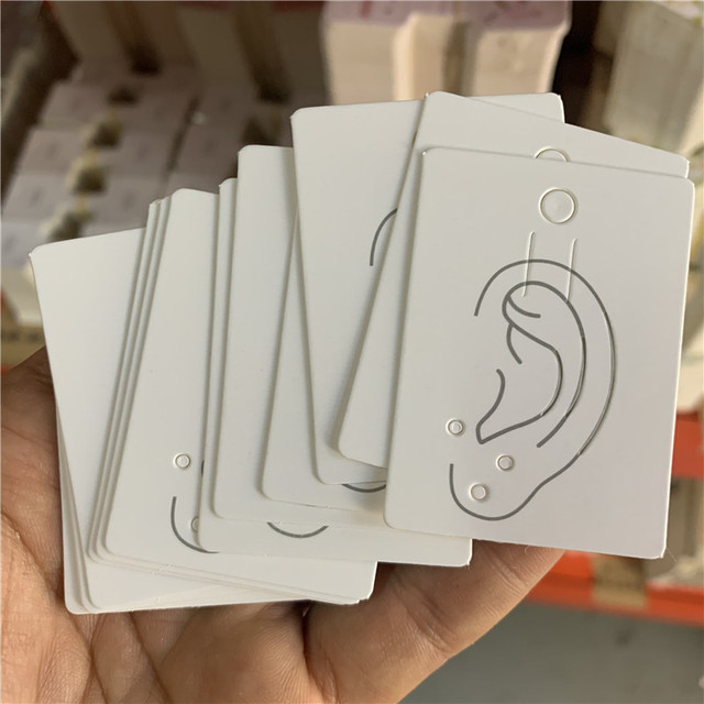 Kraft Paper Packing Tag Cards for Earring Jewelry Display Ear Bone Clip Nails Holder Handmade Jewelry Hanging Price Tags