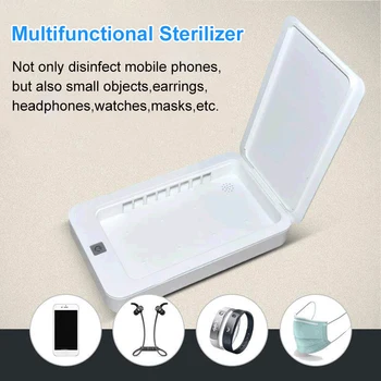 

5V UV Phone Sterilizer Box Jewelry Phones Cleaner Personal Sanitizer Disinfection Cabinet with Aroma Esterilizador For Mask