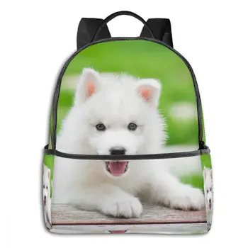 

2020 Cute Siberian Husky Puppy Playing Children Backpacks Schoolbag Book Bag Kids Backpack School Bag Girl Boy Backpack