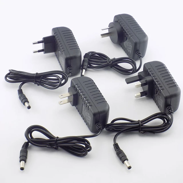 1a Adapteruniversal 12v 1a-3a Power Supply Adapter For Led Strip Lights -  Eu/uk/us Plug