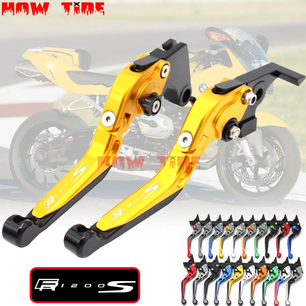 

20 Colors CNC Adjustable Folding Extendable Motorcycle Brake Clutch Levers For BMW K1200S K 1200 S 2004 2005 2006 2007 2008