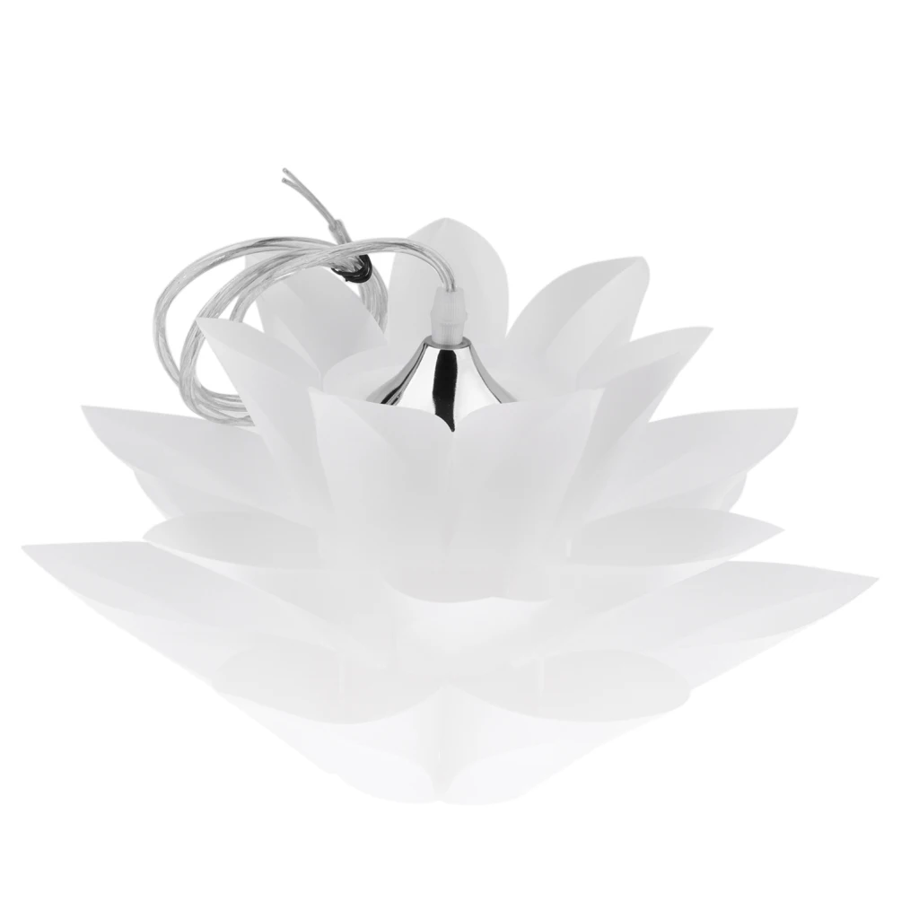 Modern Lotus Pendant Chandelier Pendant Ceiling Lamp Hanging Light Lampshade DIY  ( White )