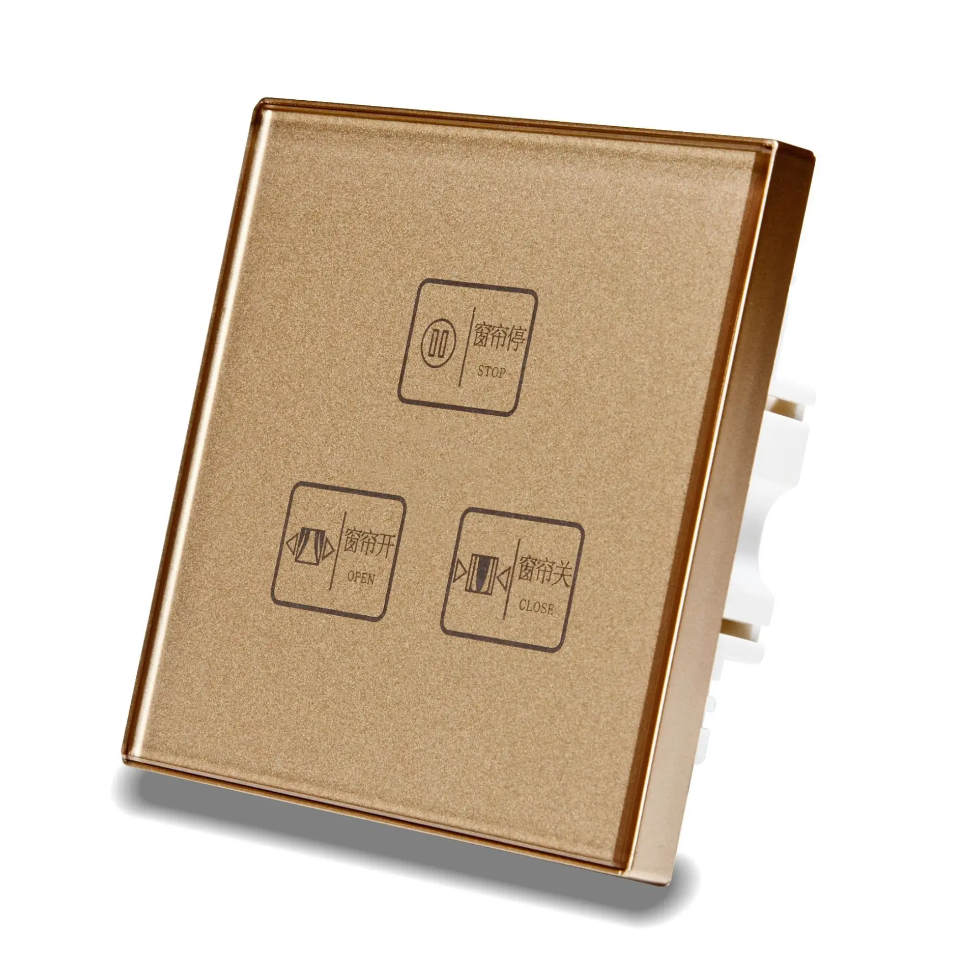 AI Cool Smart Single And Double Road 315/433 Touch Tempered Glass Panel Curtain Switch LORA485 Agreement Customizable