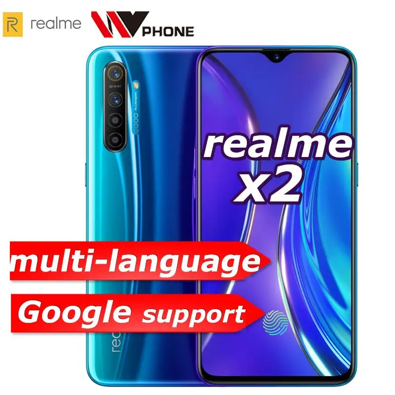 Продажа Realme X2 X 2 Мобильный телефон Snapdragon 730G 64MP камера 6,4 полный экран NFC OPPO мобильный телефон VOOC 30W быстрое зарядное устройство
