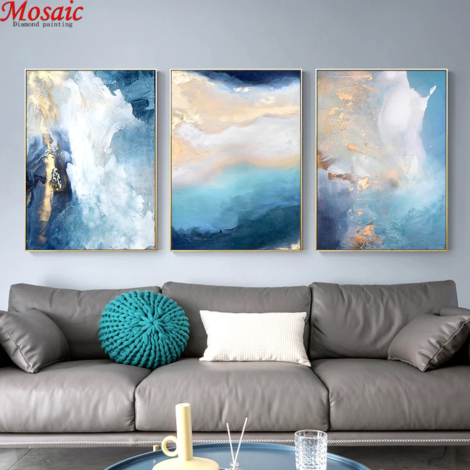 Modern-Abstract-Gold-foil-river-Blue-Canvas-Art-Paintings-For-Living-Room-Bedroom-Posters-And-Prints (1)