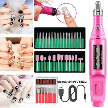 

54 pcs/set Electric Nail Polisher Nail Electric Drills File Manicure Pedicure Kit Nail Drill Bits Grinder Polishing Machine Nail