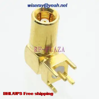 

DHL/EMS 200pcs Connector SMB female jack solder PCB mount Right angle -A3