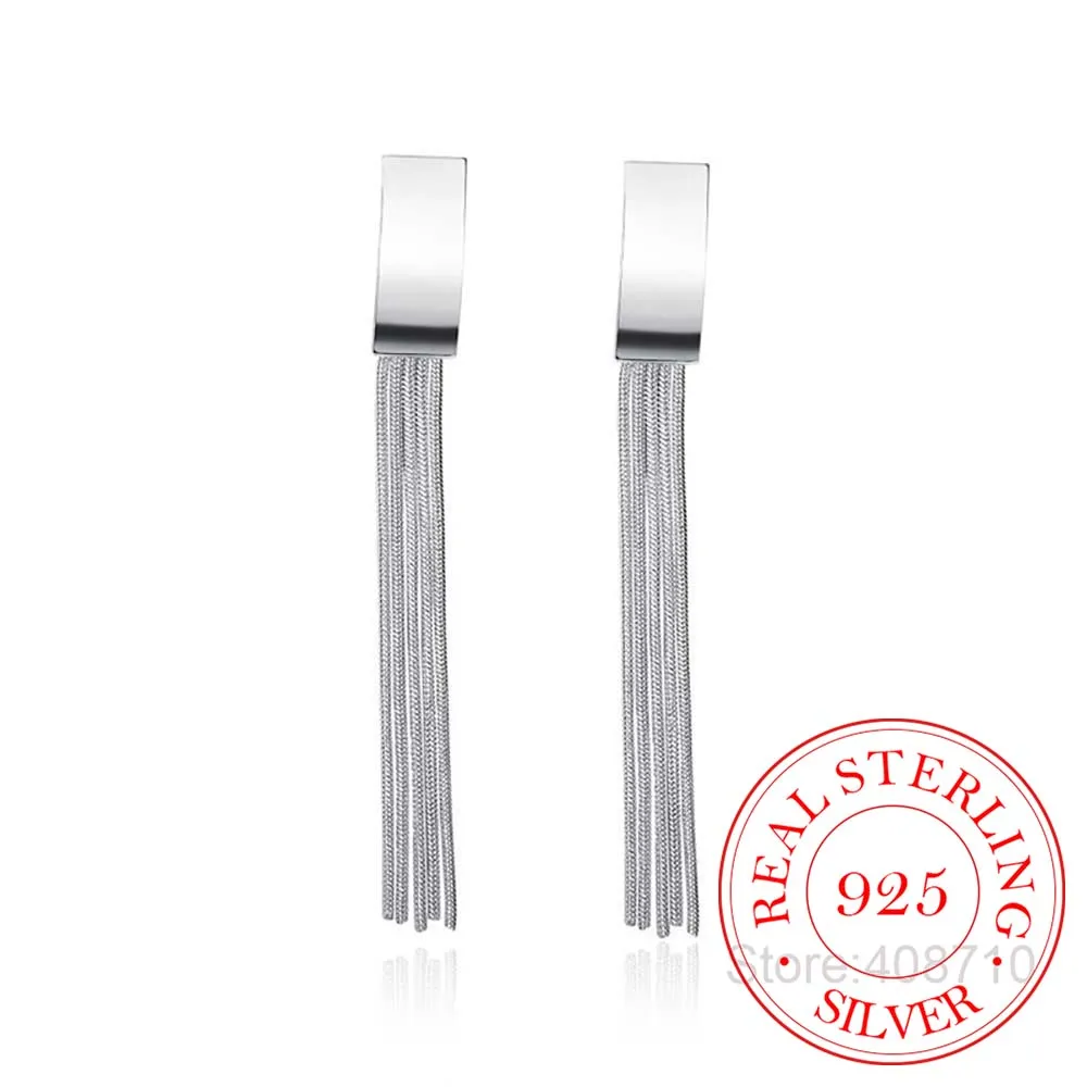 Серьги гвоздики женские из серебра 925 пробы с кисточками 2020|earrings for women|fashion earrings