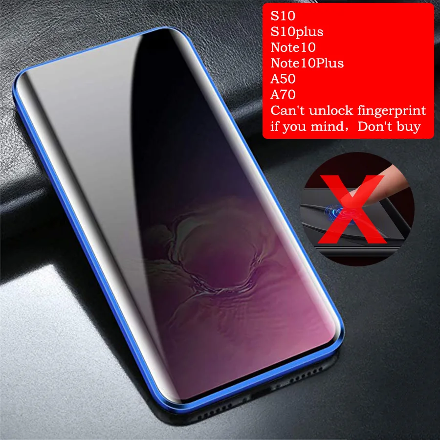 Роскошный чехол из закаленного стекла для samsung Note 10 S10 S9 S8 Plus Note 8 9 S10E A50 A70 магнитный металлический чехол 360 с полной защитой