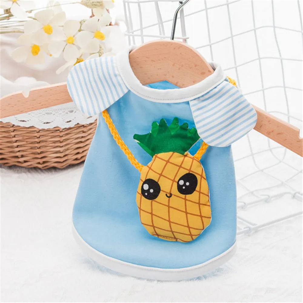 

Miflame Summer Dog Clothes Pineapple Pets Vest For Small Dogs Shirts Pomeranian Chihuahua Clothes Funny Puppy T-shirts Cute