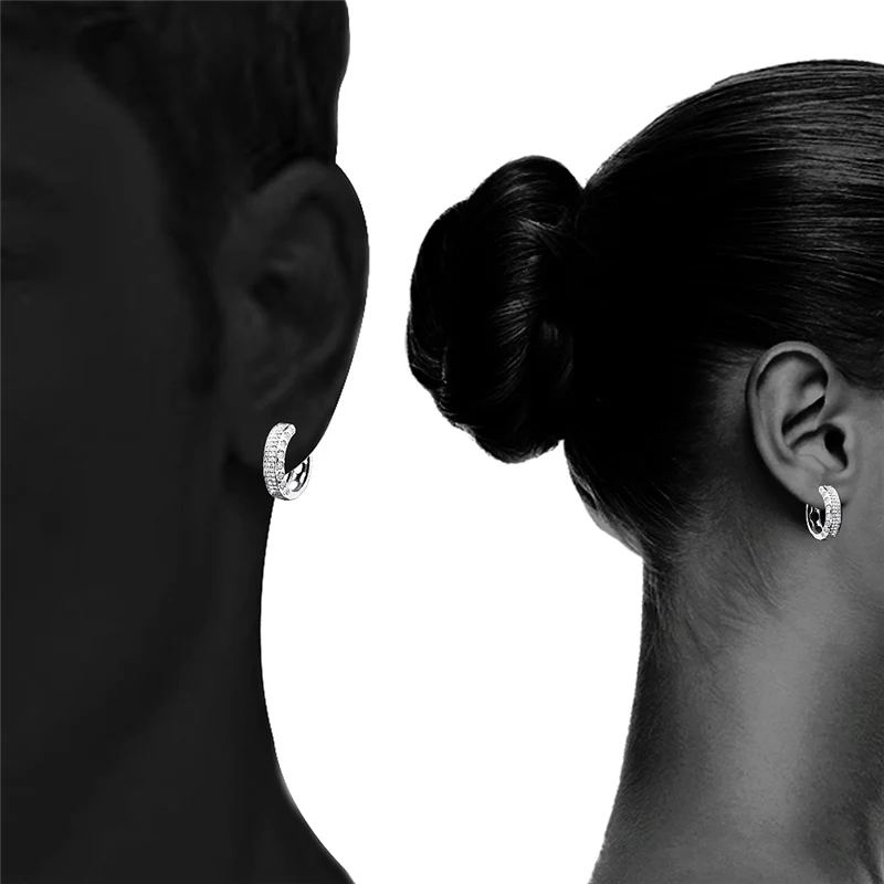 Lureen, серьги-кольца, модные ювелирные изделия, 14 K, белое золото, серьги для женщин, мужчин, подарок на день Святого Валентина
