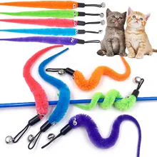 

Retractable Cat Toys Wand with 5/10Piece Teaser Refills, Interactive Cat Feather Toy for Cat Kitten Having Fun Exerciser Playing