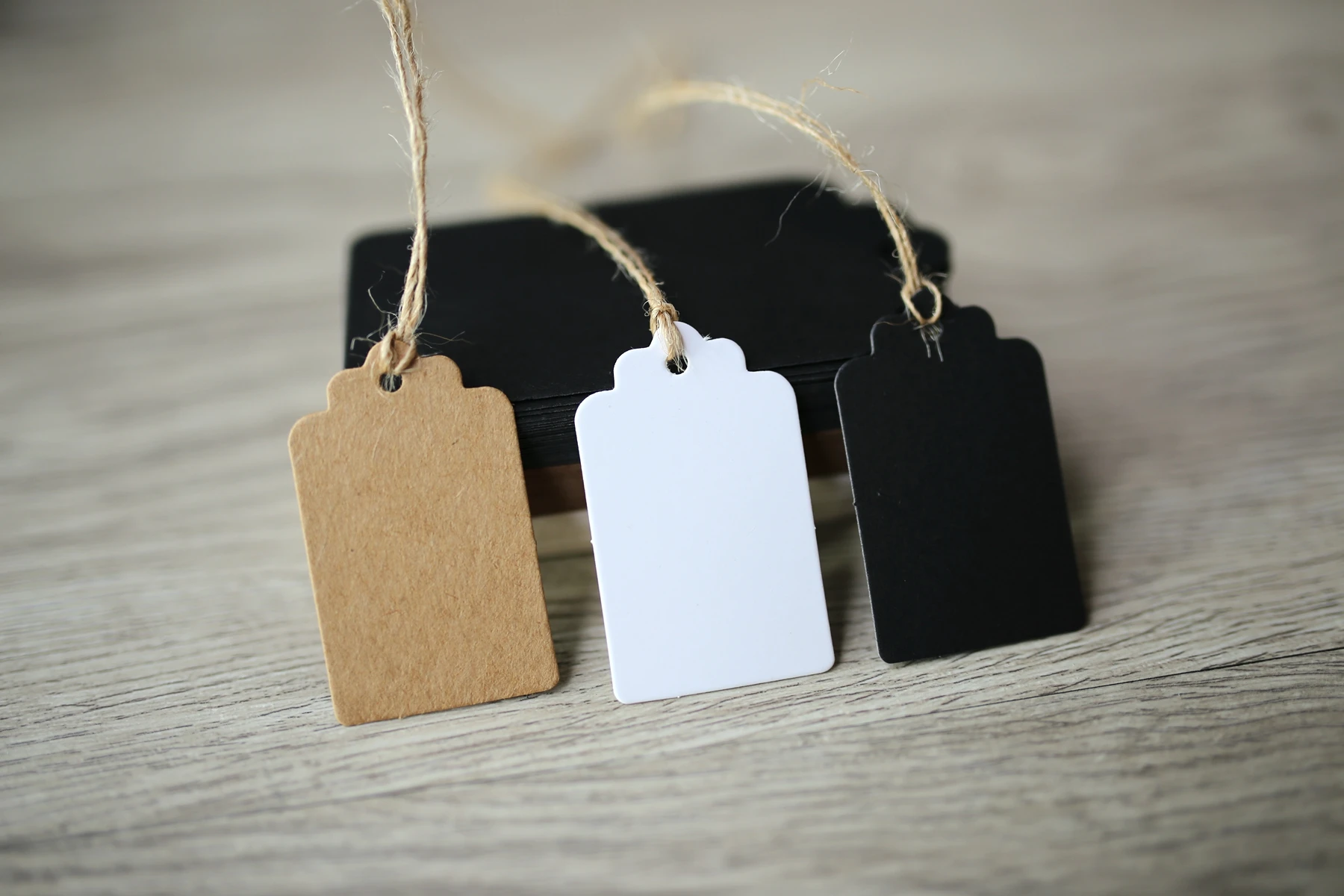 1000pcs Kraft Bookmark with Scalloped Edge Blank Gift Tags DIY Creative Price Label Paper Hang Tags
