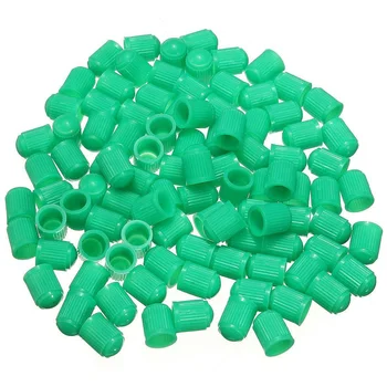 

New 100pcs Plastic Valve Caps Tire Cap Valve Cover for Car Motorcycle green